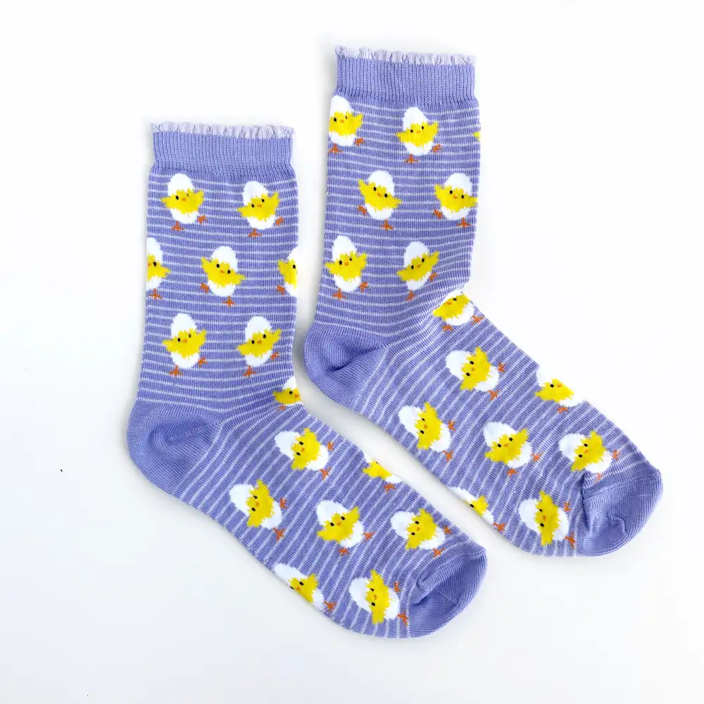 Çorap N288 - Mor Sarı Civcivler Çorap