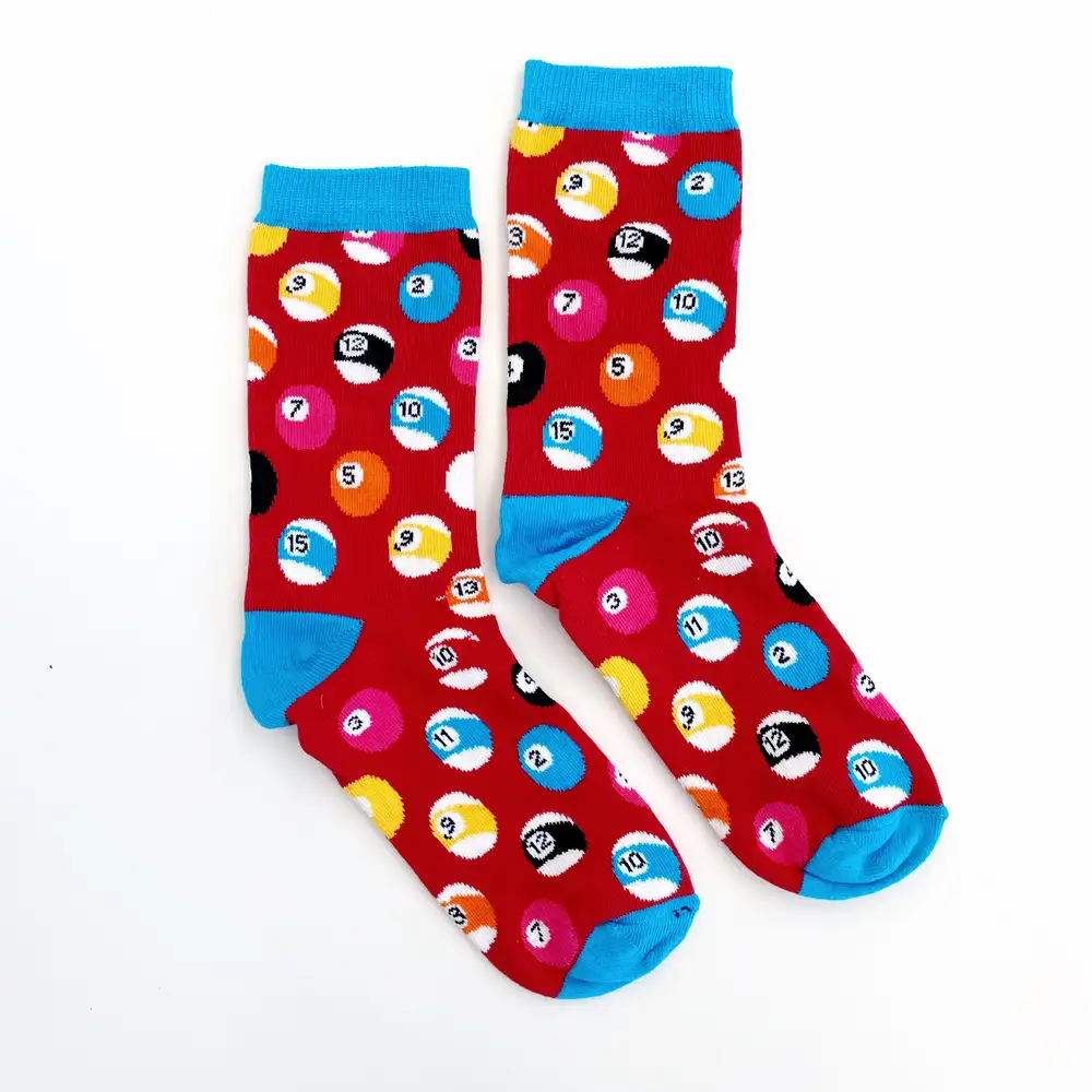 Çorap N298 - Kırmızı Bilardo Topları Çorap