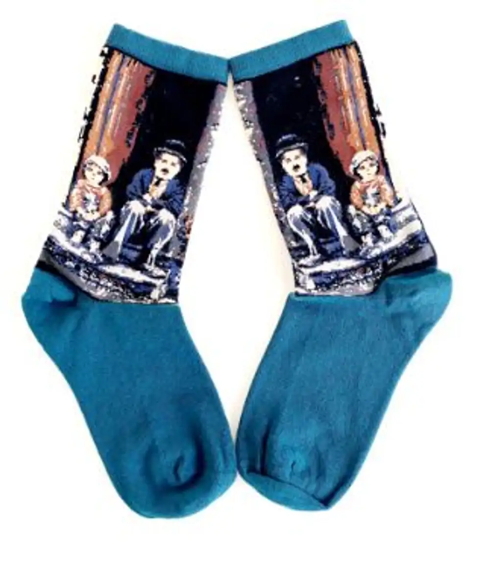 Çorap N300 - Mavi Charlie Chaplin Çorap