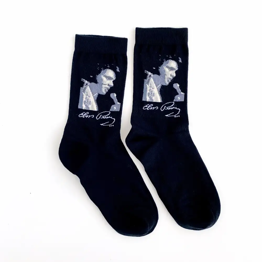 Çorap N343 - Siyah Elvis Presley Çorap