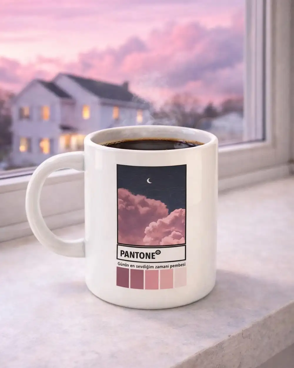 Grafik Tasarımcı Serisi- Pantone Pembe Kupa