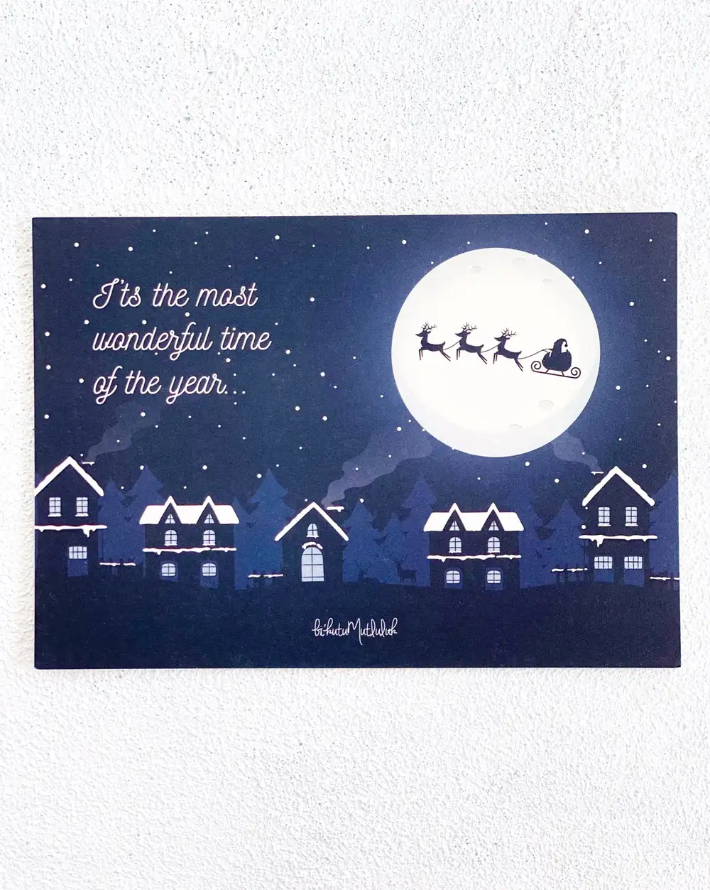 Yılbaşı Gecesi motto kartı - Yılbaşı Kartpostal Serisi