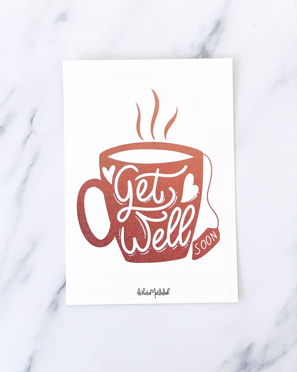 Get Well Soon motto kartı Kartpostal