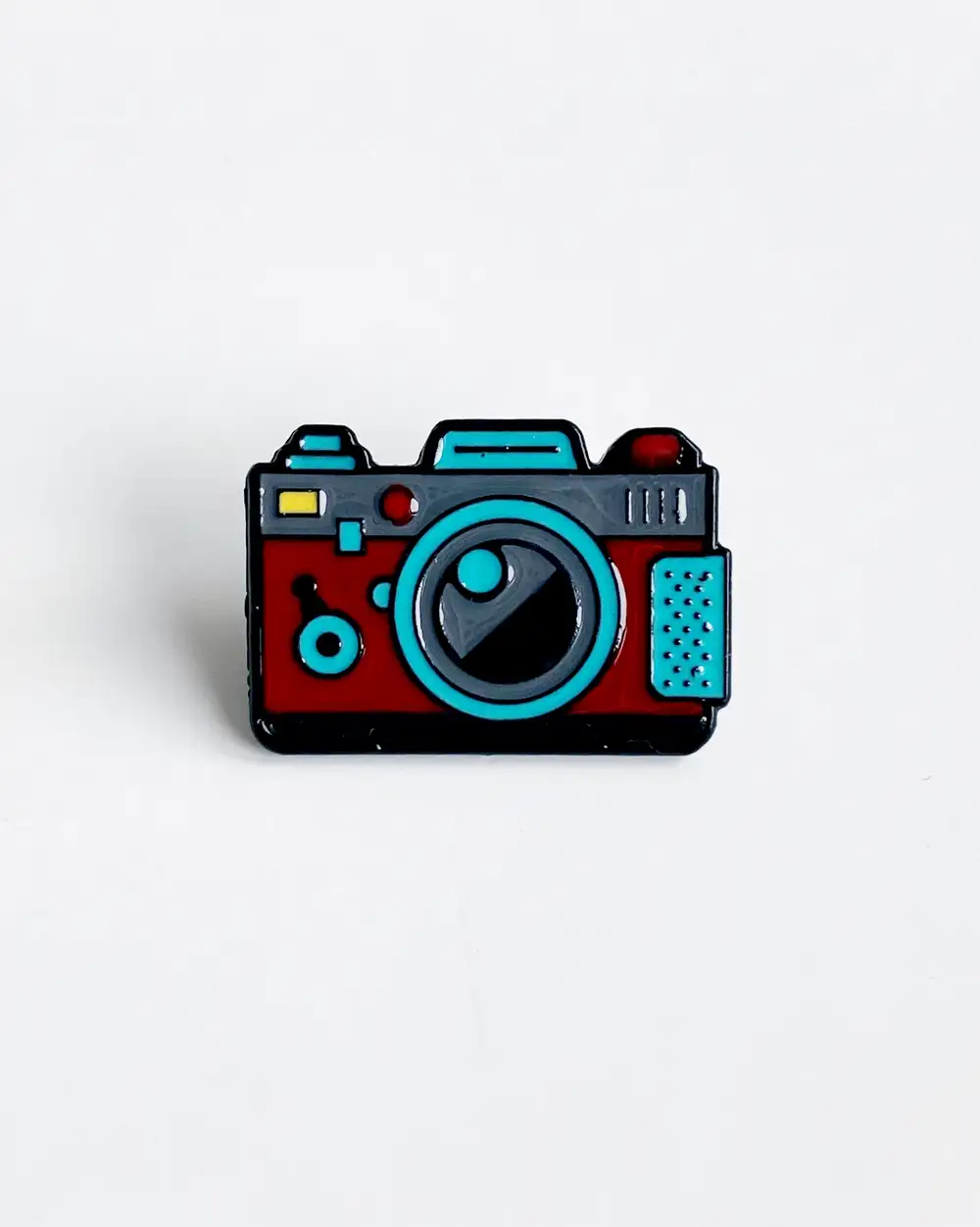 Kırmızı Mavi Fotoğraf Makinesi  Rozet