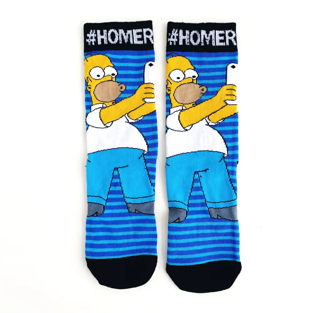 Çorap N172 - Mavi Çizgili Simpson Homer Çorap