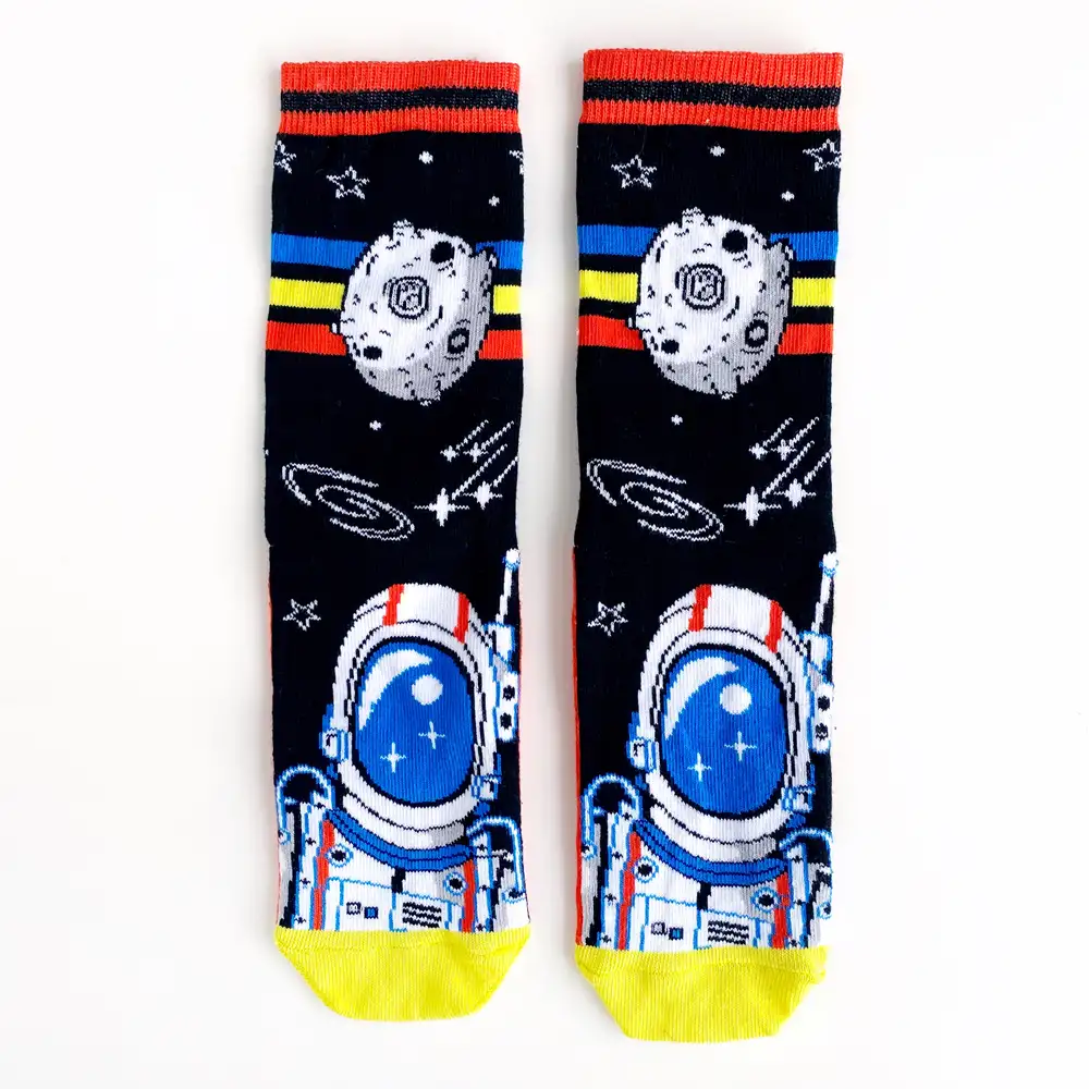 Çorap N307 - Renkli Uzaylı Astronot Çorap