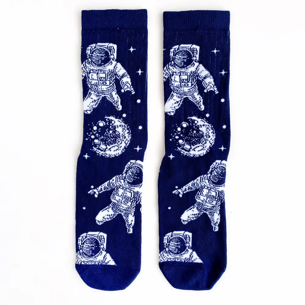 Çorap N313 - Lacivert SPACE Astronot Çorap