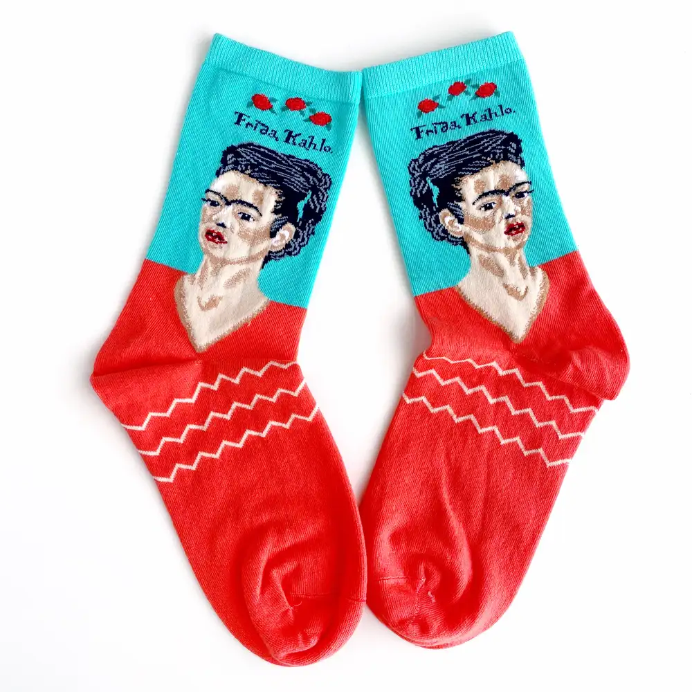Çorap N366 - Su Yeşiili Frida Kahlo Çorap