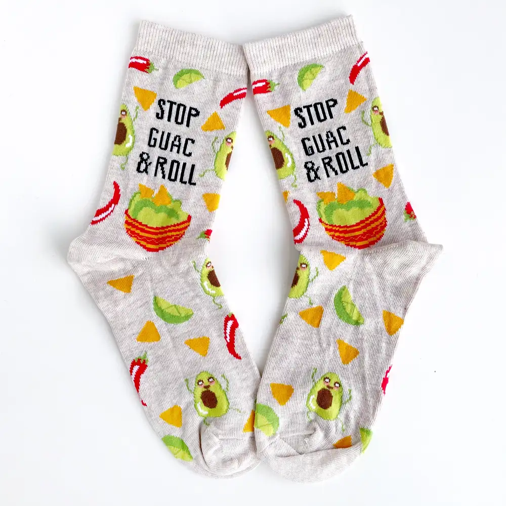 Çorap N434 - Gri Stop Guac & Roll Avokado Çorap