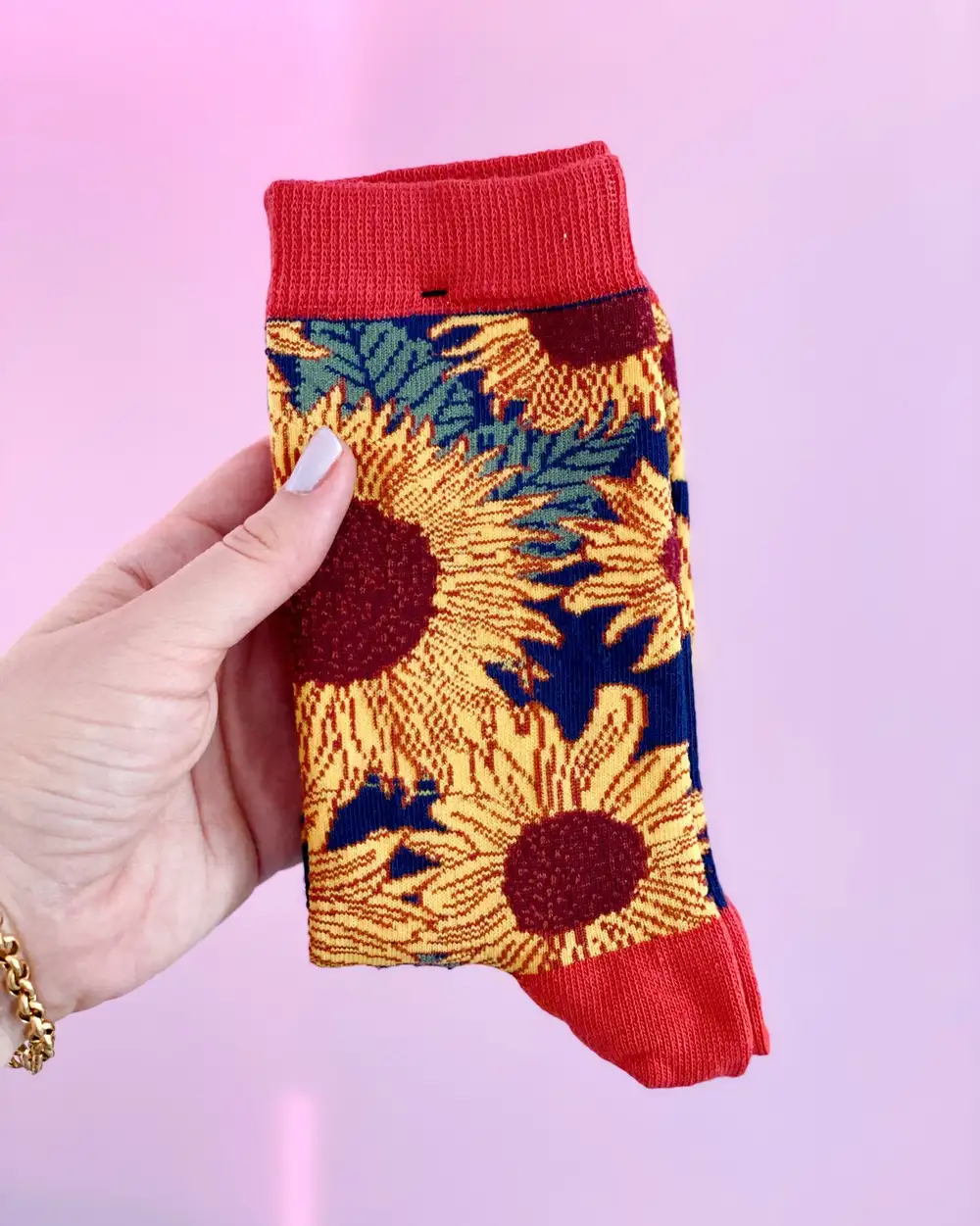 Çorap N464 - Turuncu Ay Çiçeği Çorap