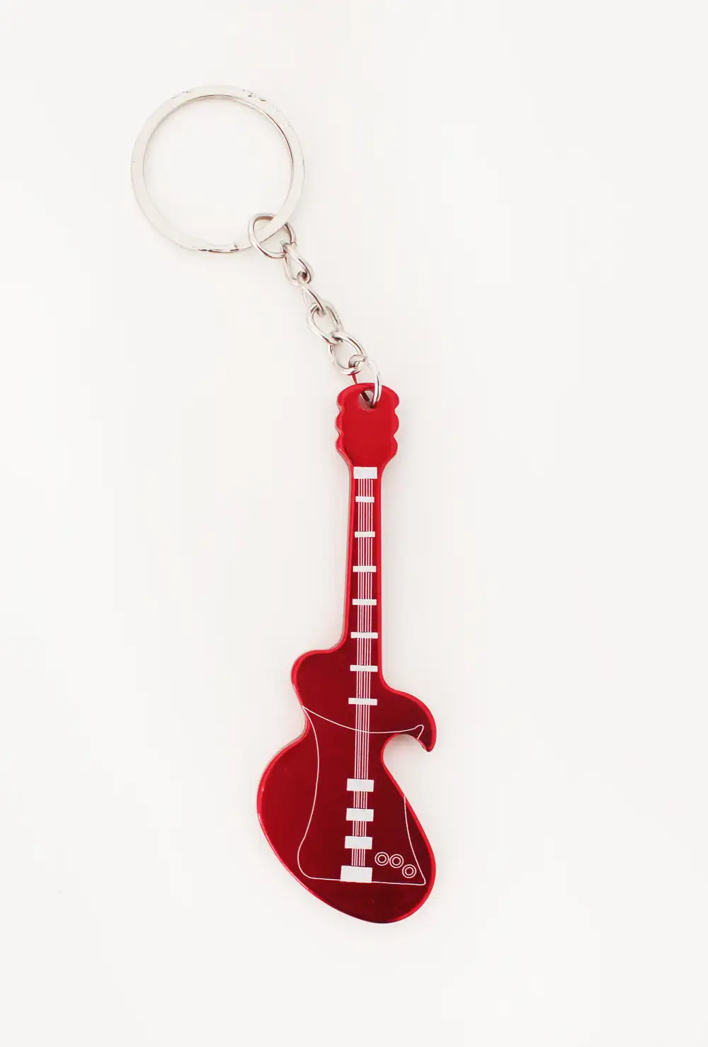 Anahtarlık -  Metallic Elektro Kırmızı Gitar Açacak Anahtarlık