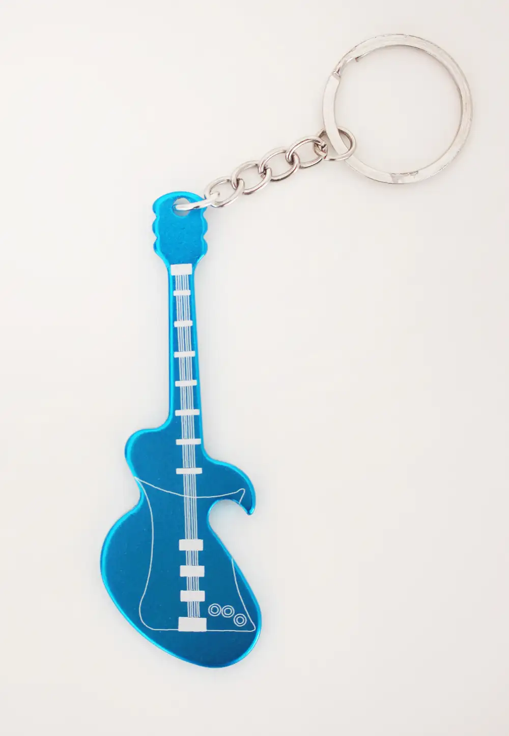 Anahtarlık -  Metallic Elektro Mavi Gitar Açacak Anahtarlık