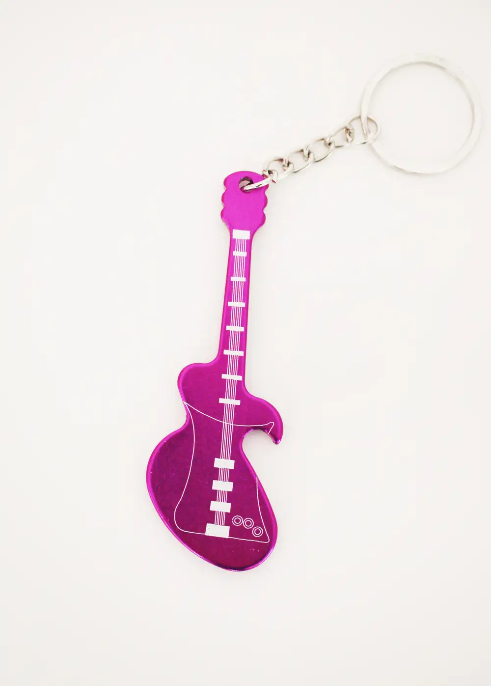 Anahtarlık -  Metallic Elektro Mor Gitar Açacak Anahtarlık