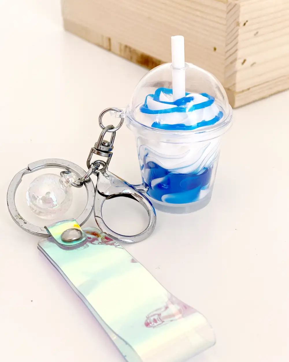 Anahtarlık Çanta Aksesuarı - Mavi Milkshake Anahtarlık