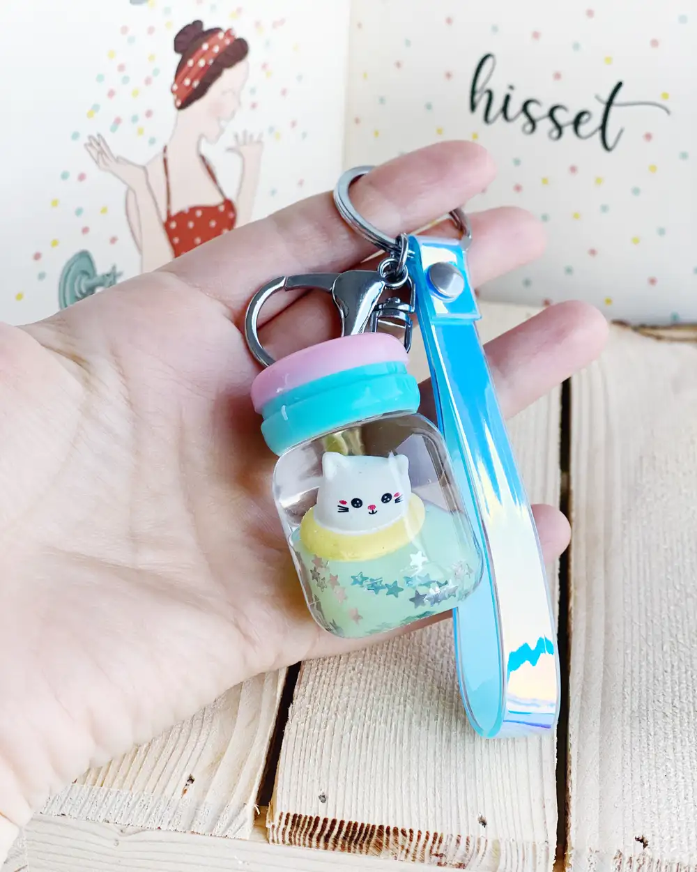 Anahtarlık Çanta Aksesuarı - Mint Kedi Anahtarlık