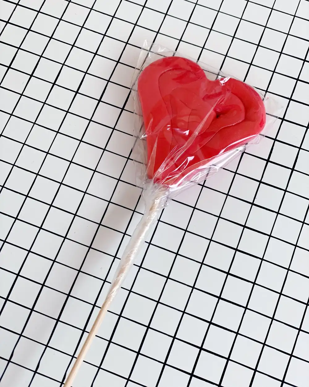 Kırmızı Kalp Lolipop Şeker