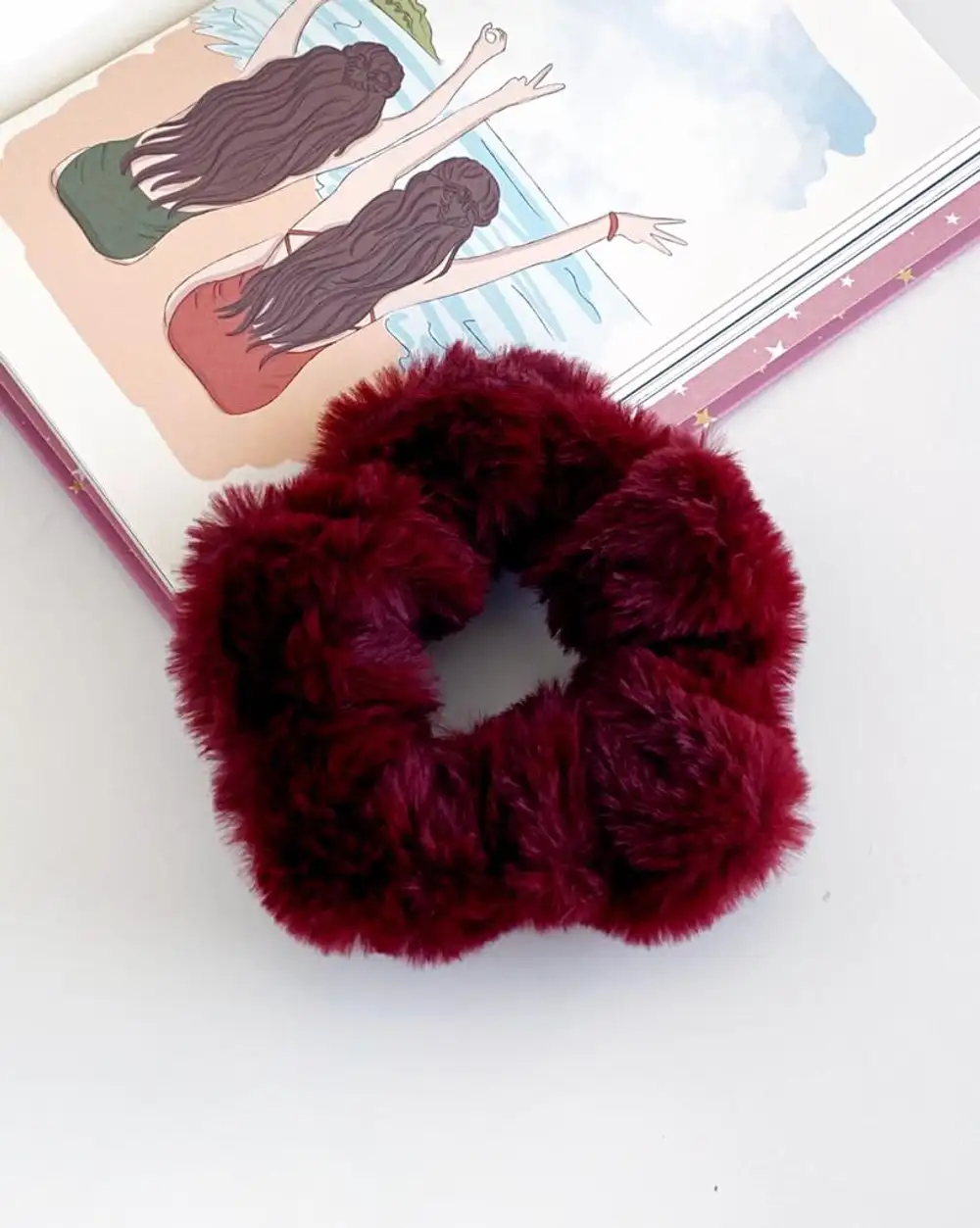 Toka- Bordo Peluş Lastik Toka