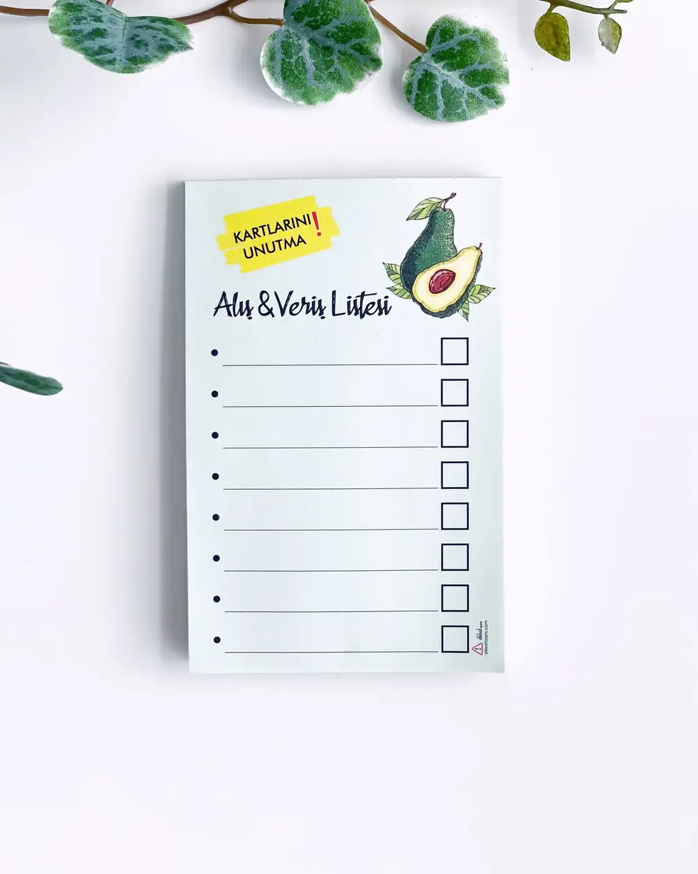 Avokado Alışveriş Listesi Defter