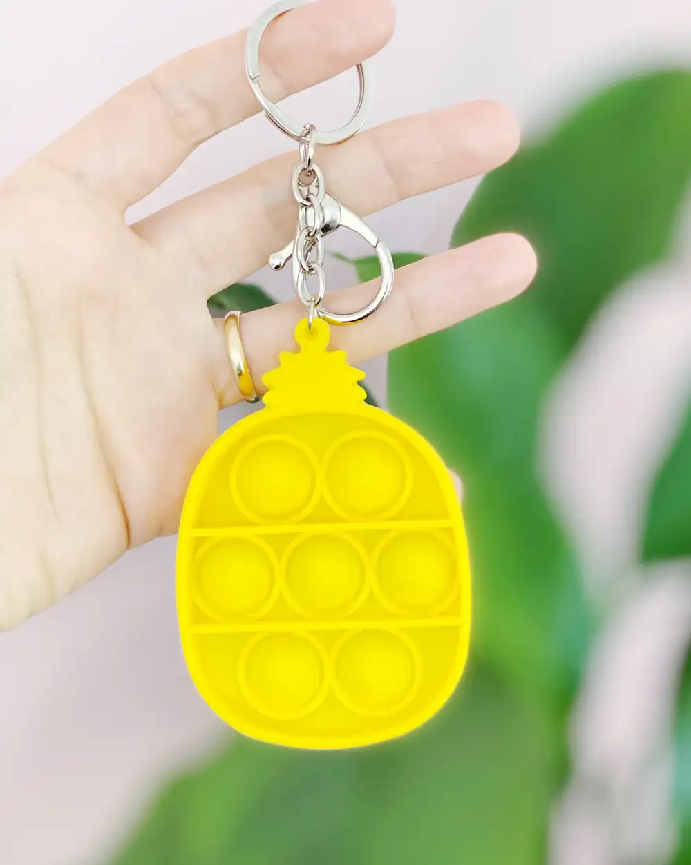 Anahtarlık - Pop İt  Sarı Ananas Anahtarlık