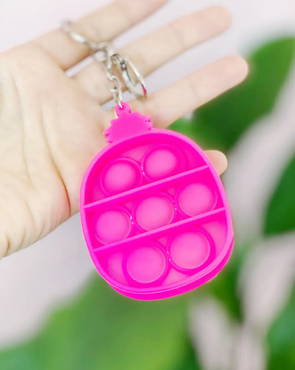Anahtarlık - Pop İt Pembe Ananas Anahtarlık