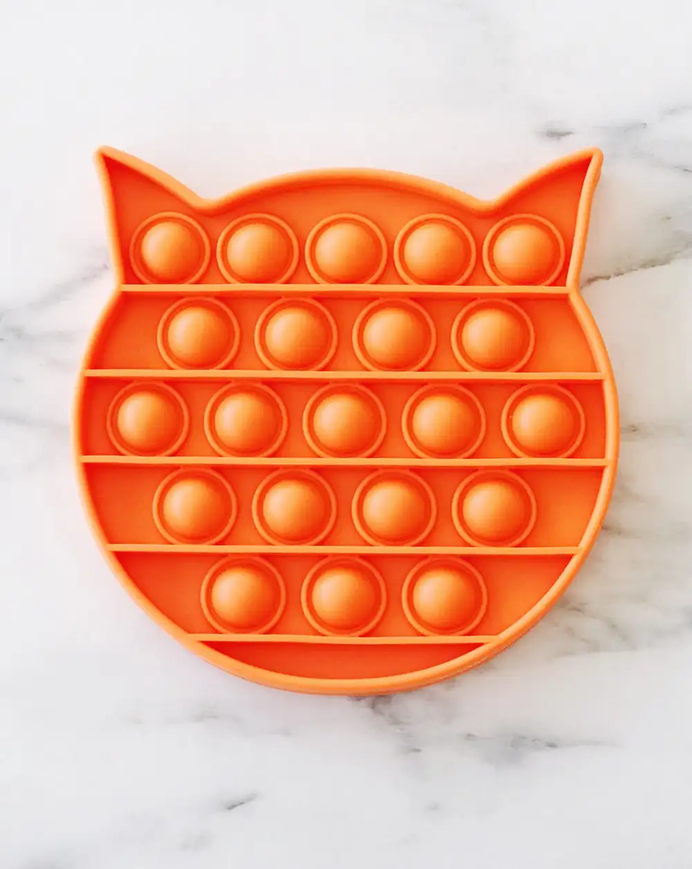 Turuncu Kedi Pop it Push Bubble Stres Atıcı Rahatlatıcı Duyusal Oyuncak