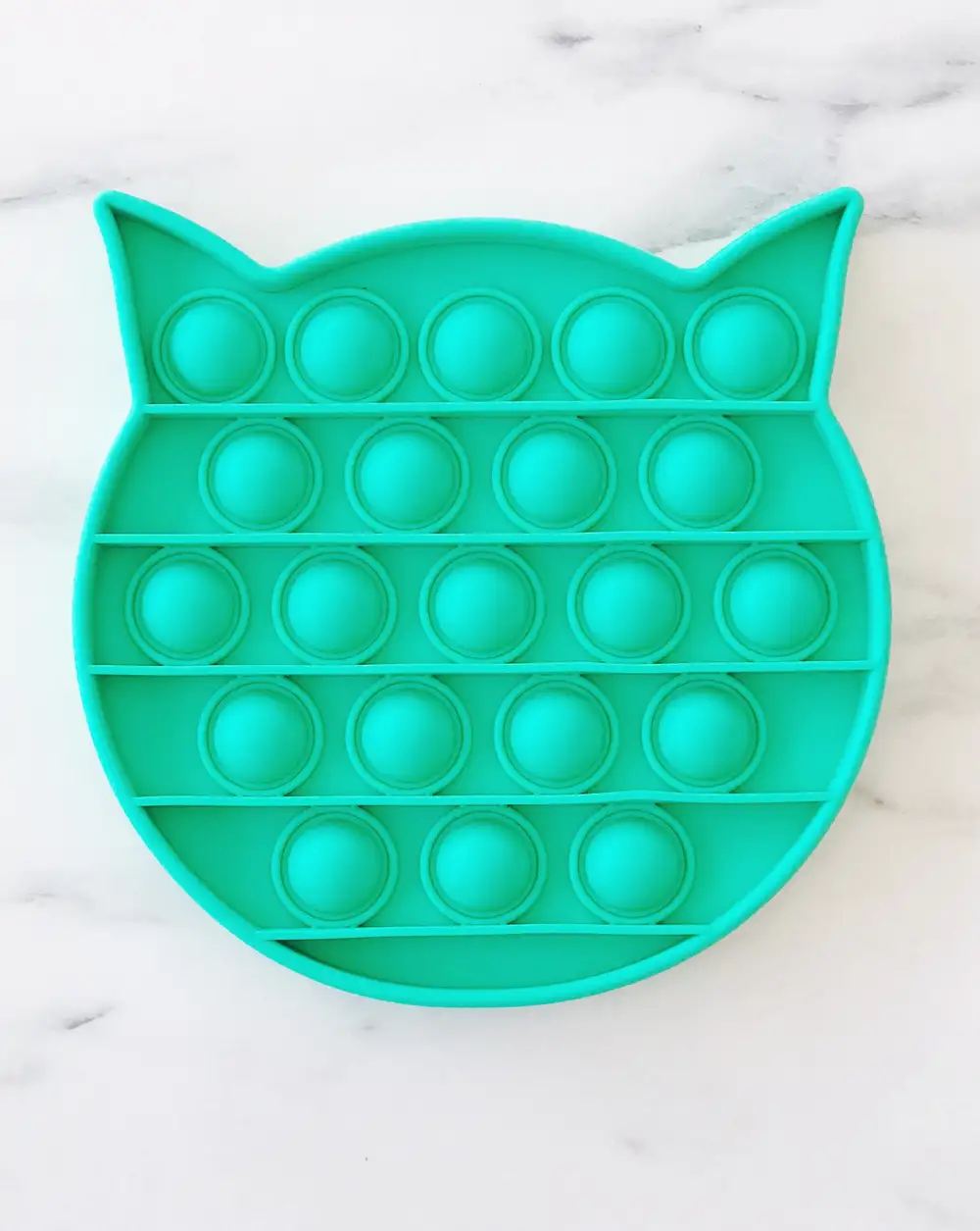 Yeşil Kedi Pop it Push Bubble Stres Atıcı Rahatlatıcı Duyusal Oyuncak