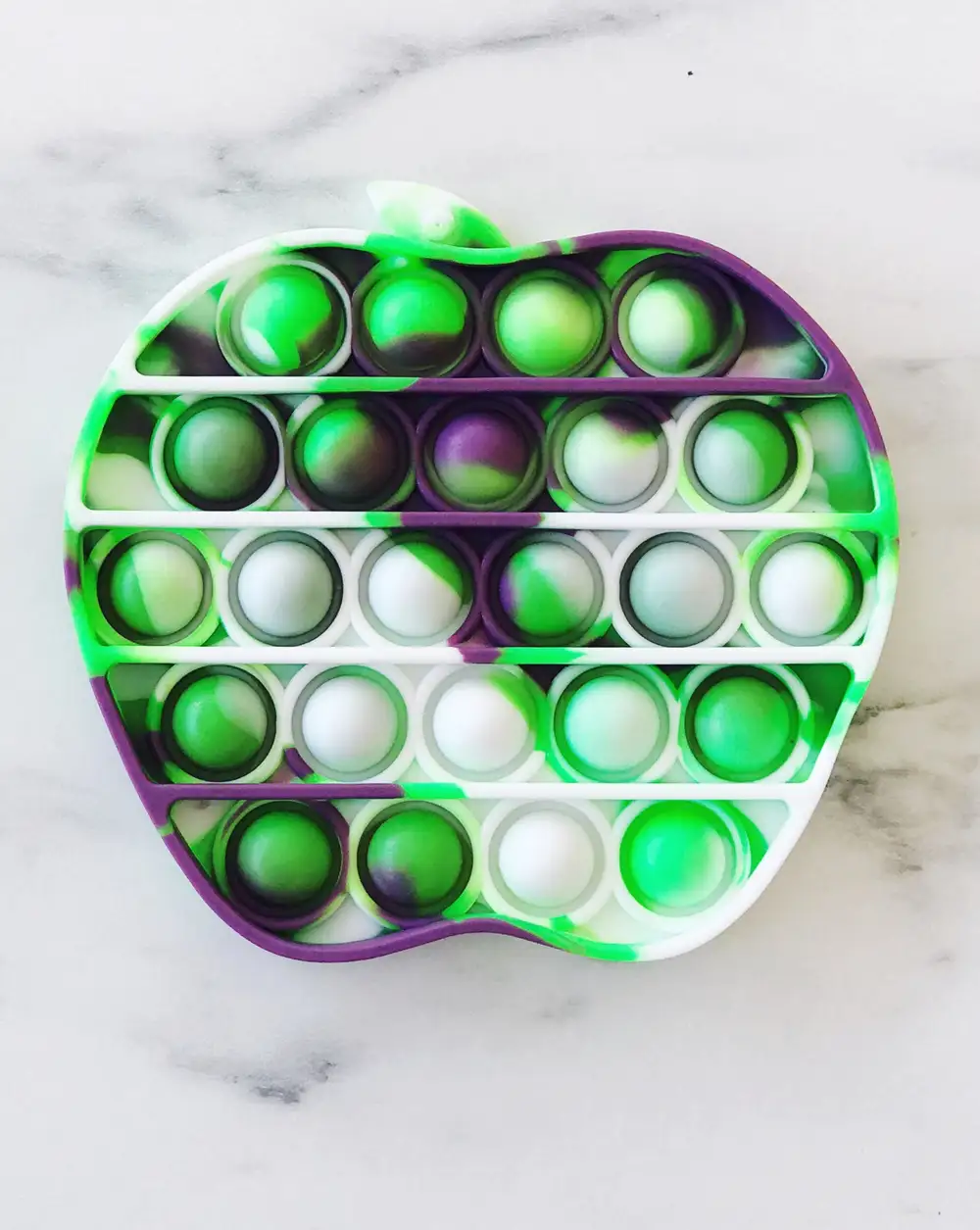 Yeşil Elma Pop it Push Bubble Stres Atıcı Rahatlatıcı Duyusal Oyuncak