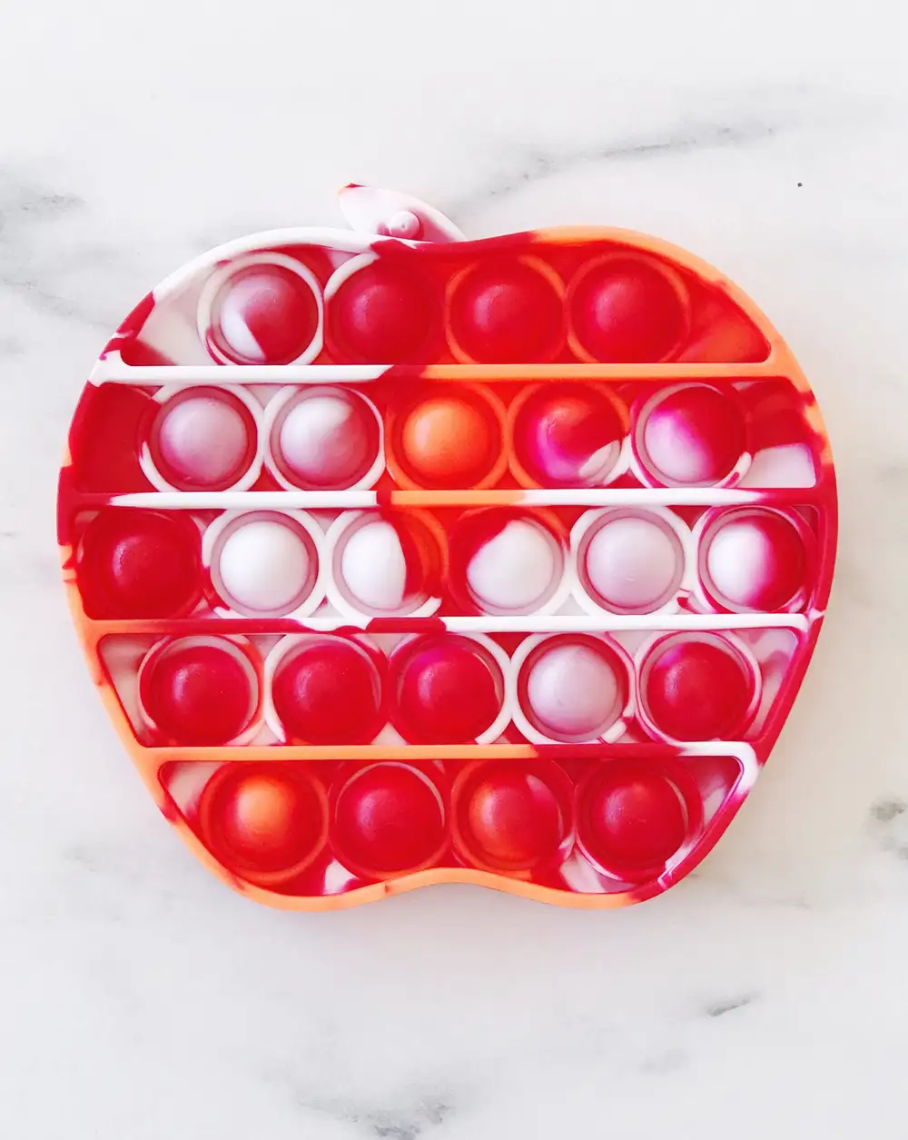 Kırmızı Elma Pop it Push Bubble Stres Atıcı Rahatlatıcı Duyusal Oyuncak