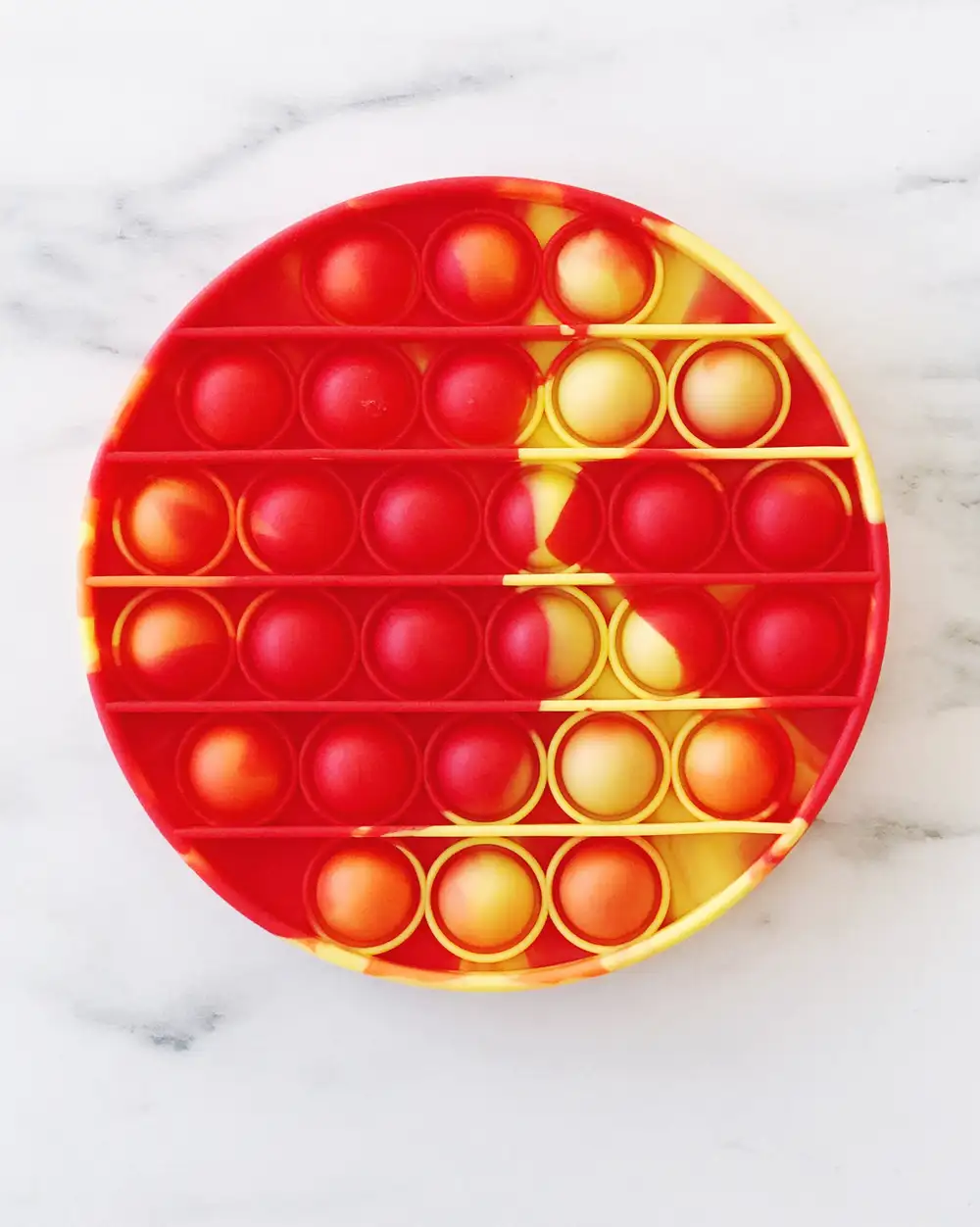 Kırmızı Batik Daire Pop it Push Bubble Stres Atıcı Rahatlatıcı Duyusal Oyuncak