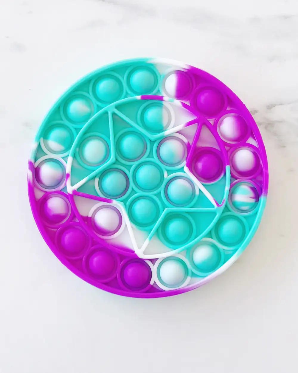 Yıldız Desen Pop it Push Bubble Stres Atıcı Rahatlatıcı Duyusal Oyuncak