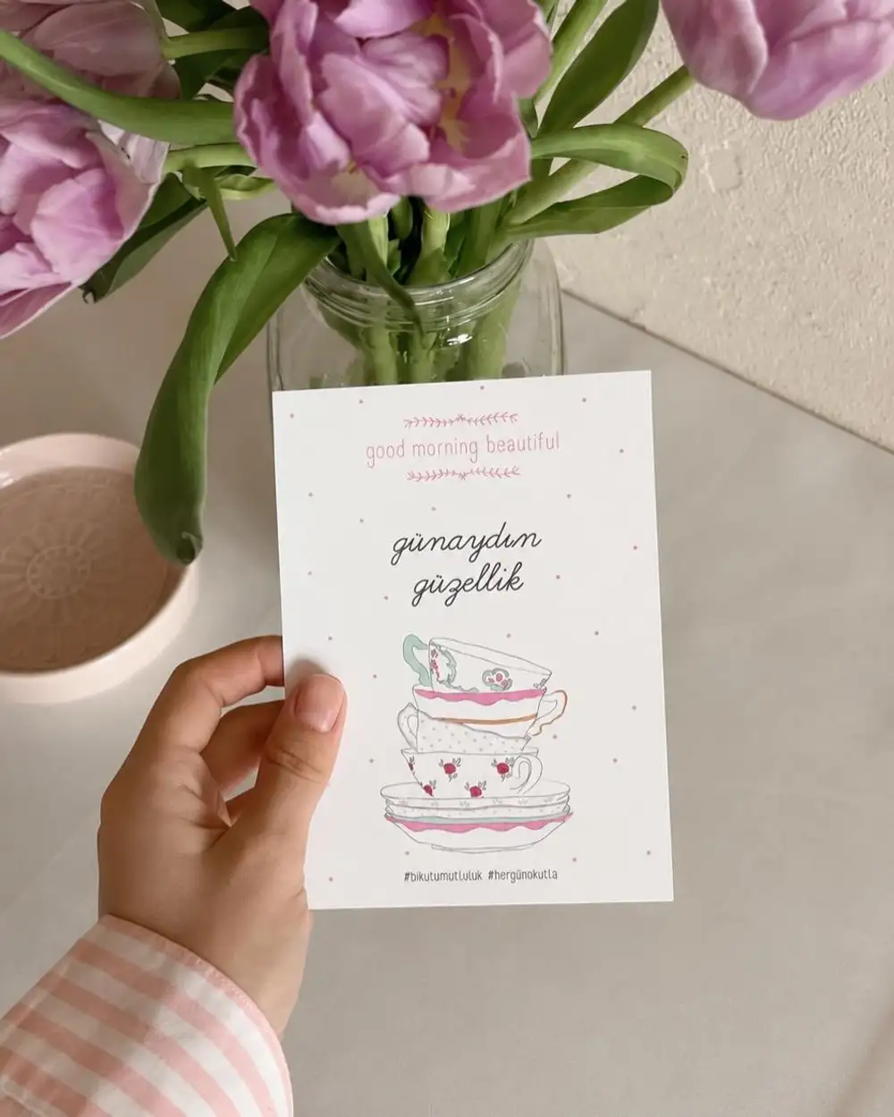 Günaydın Güzellik Motto Kartı Kartpostal