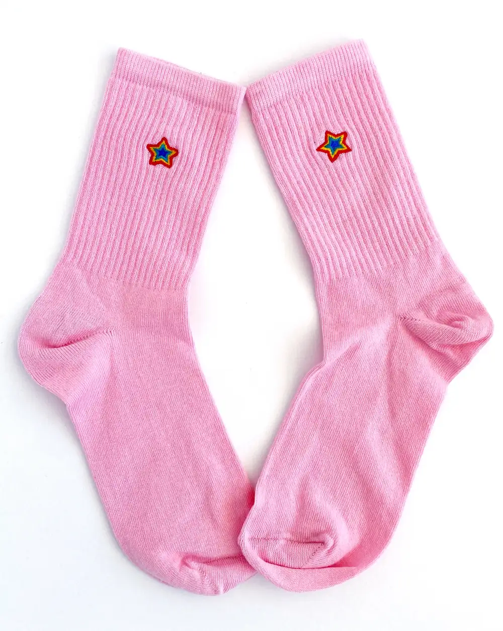 Çorap n471 Pembe Yıldız Desenli Çorap