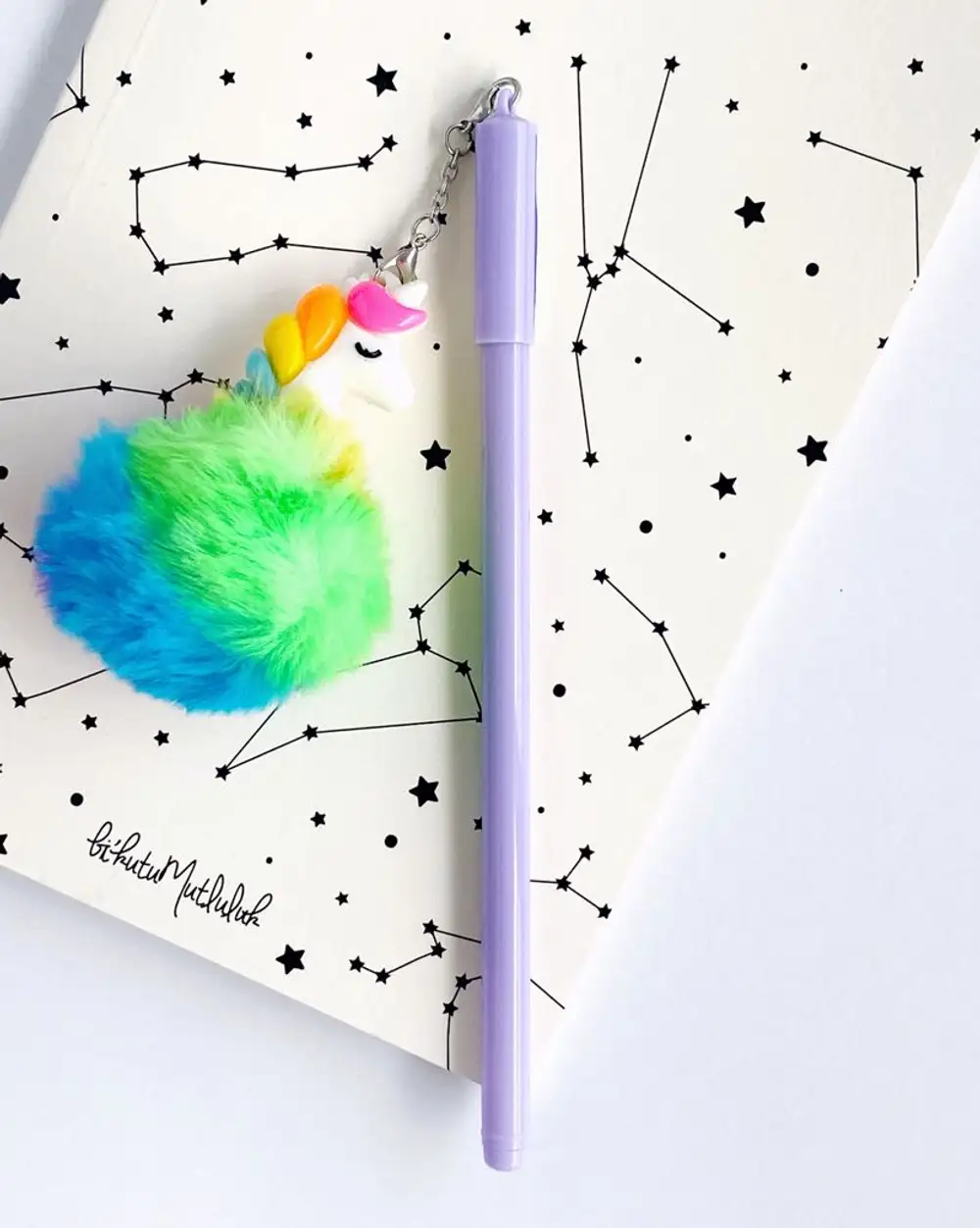 Peluş Unicorn Lila Tükenmez Kalem