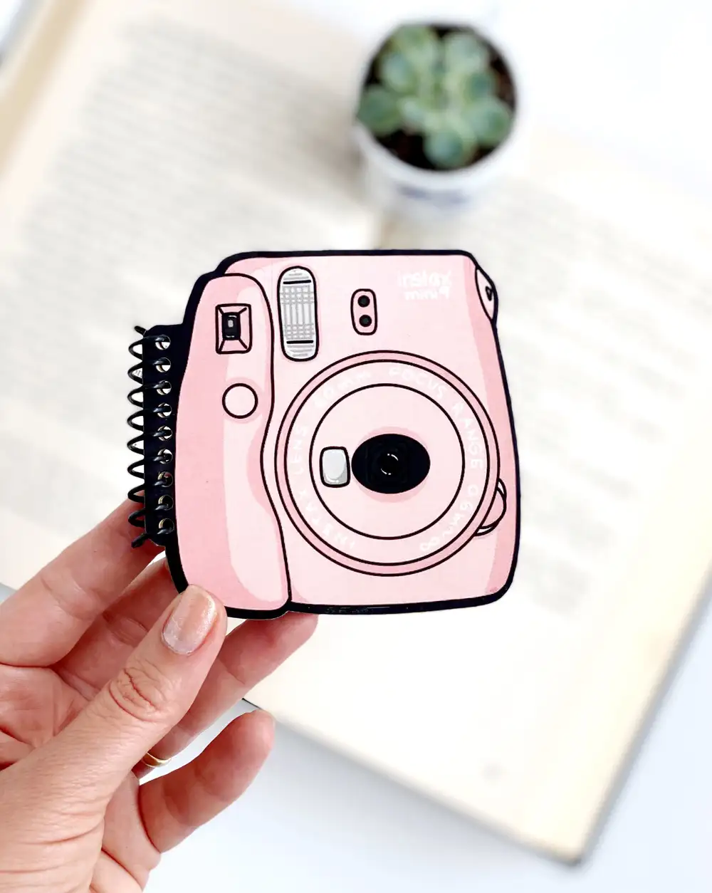 Pembe Fotoğraf Makinesi Mini Defter