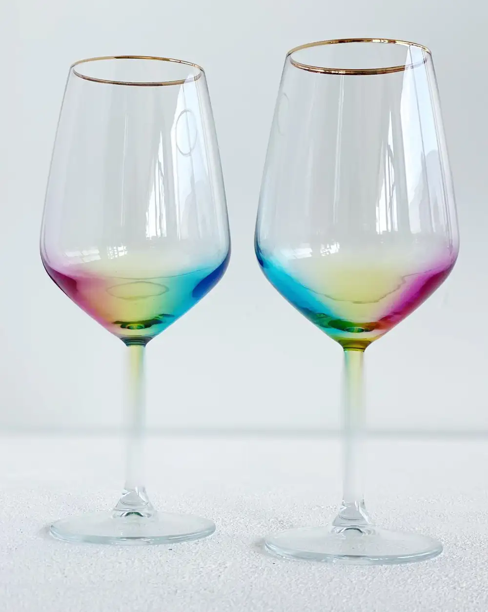 2'li Rainbow Şarap Kadehi