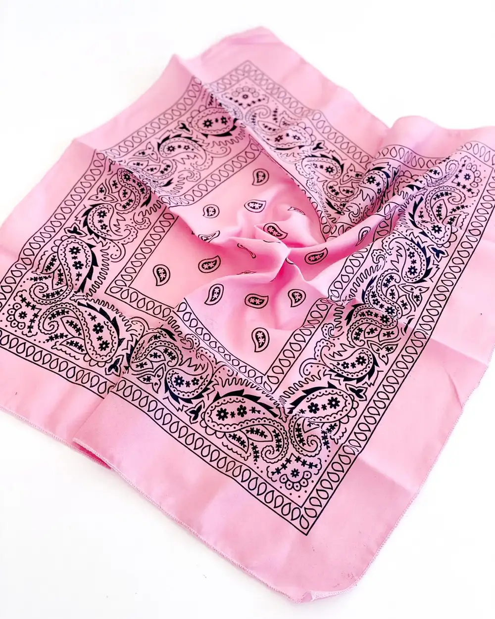 Pembe Mandala Desenli Bandana