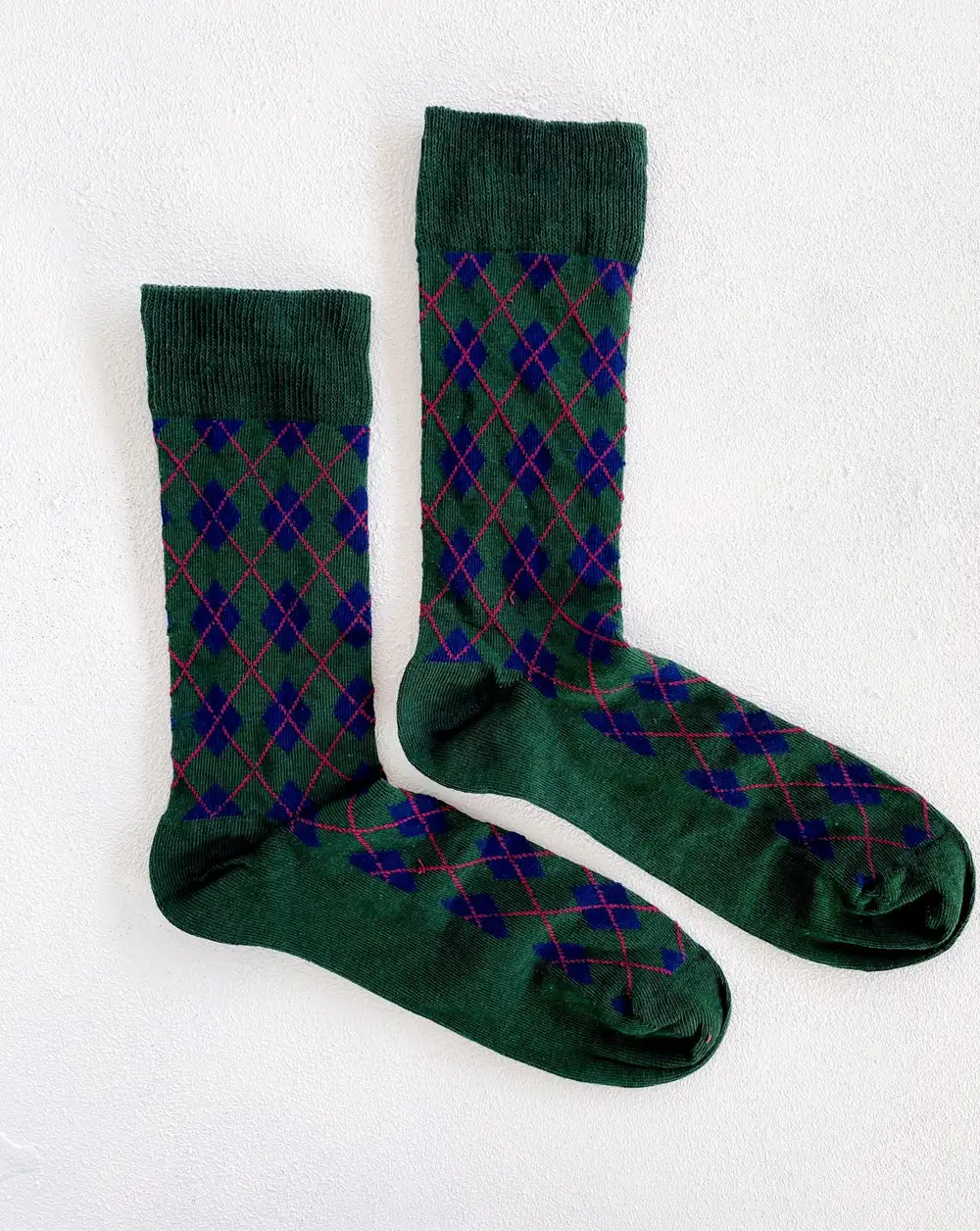 Çorap N491 - Yeşil Ekose Çorap