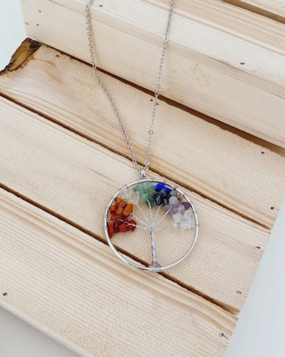 Ağaç Doğal Taş Kolye