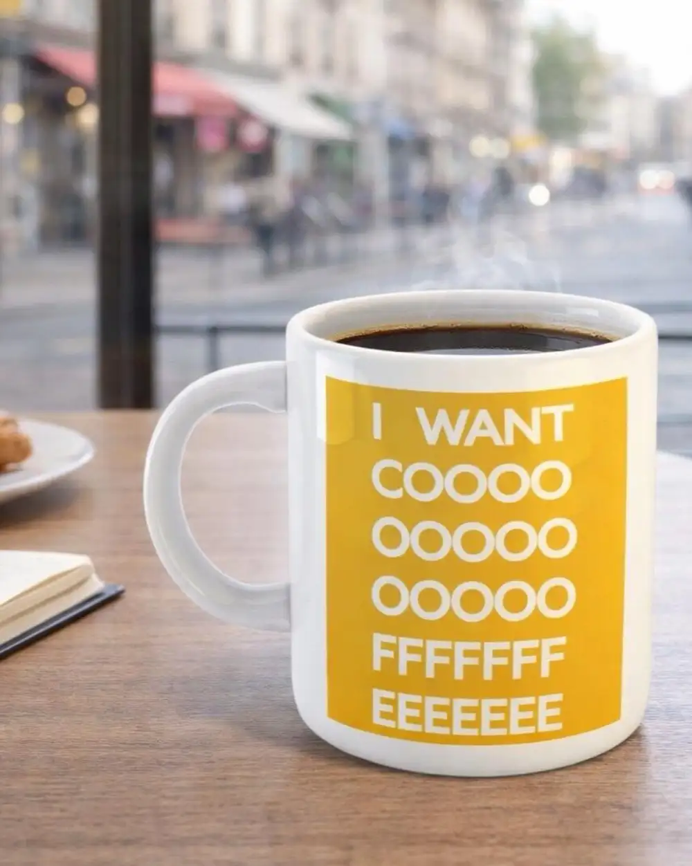 I Want Coffee Sarı Kupa