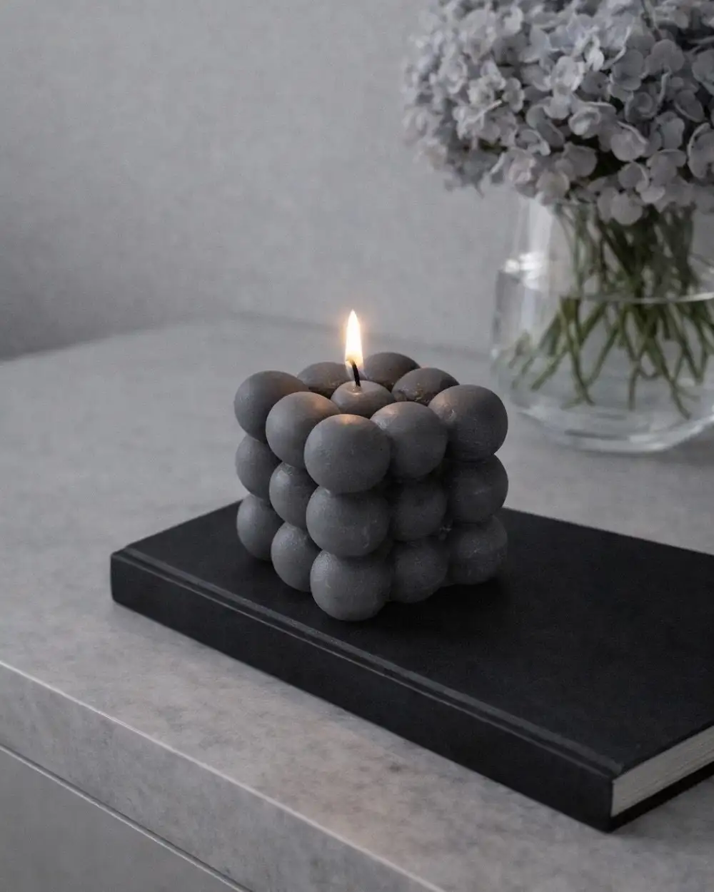 Bubble Koyu Gri Kokulu Mum