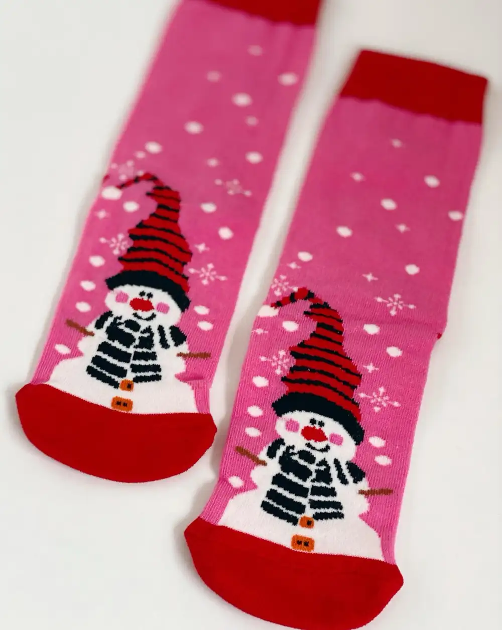 Çorap N032- Yılbaşı Çorap Kardan Adam Kar Tanesi Hediye Yeni Yıl Çorabı