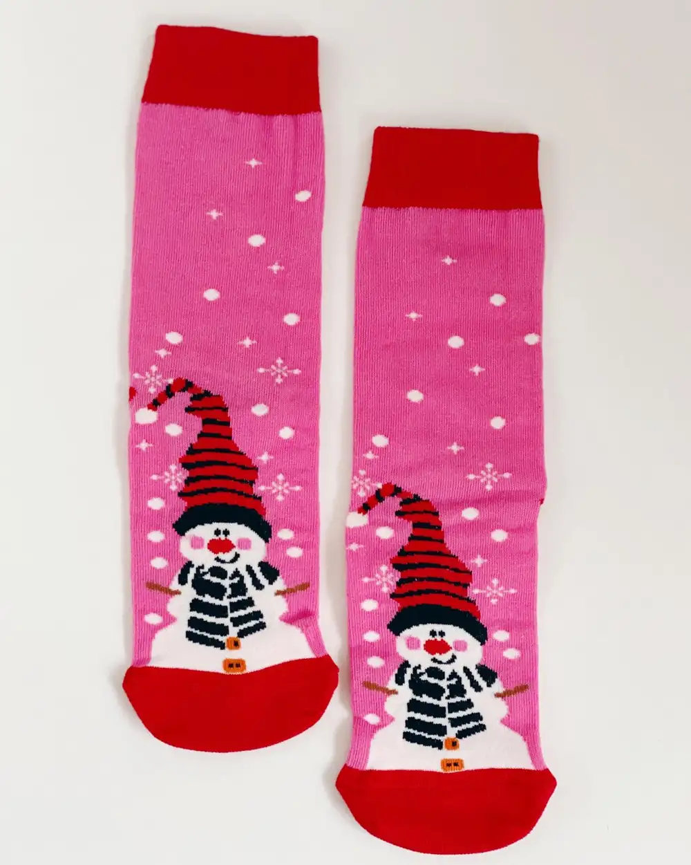 Çorap N032- Yılbaşı Çorap Kardan Adam Kar Tanesi Hediye Yeni Yıl Çorabı