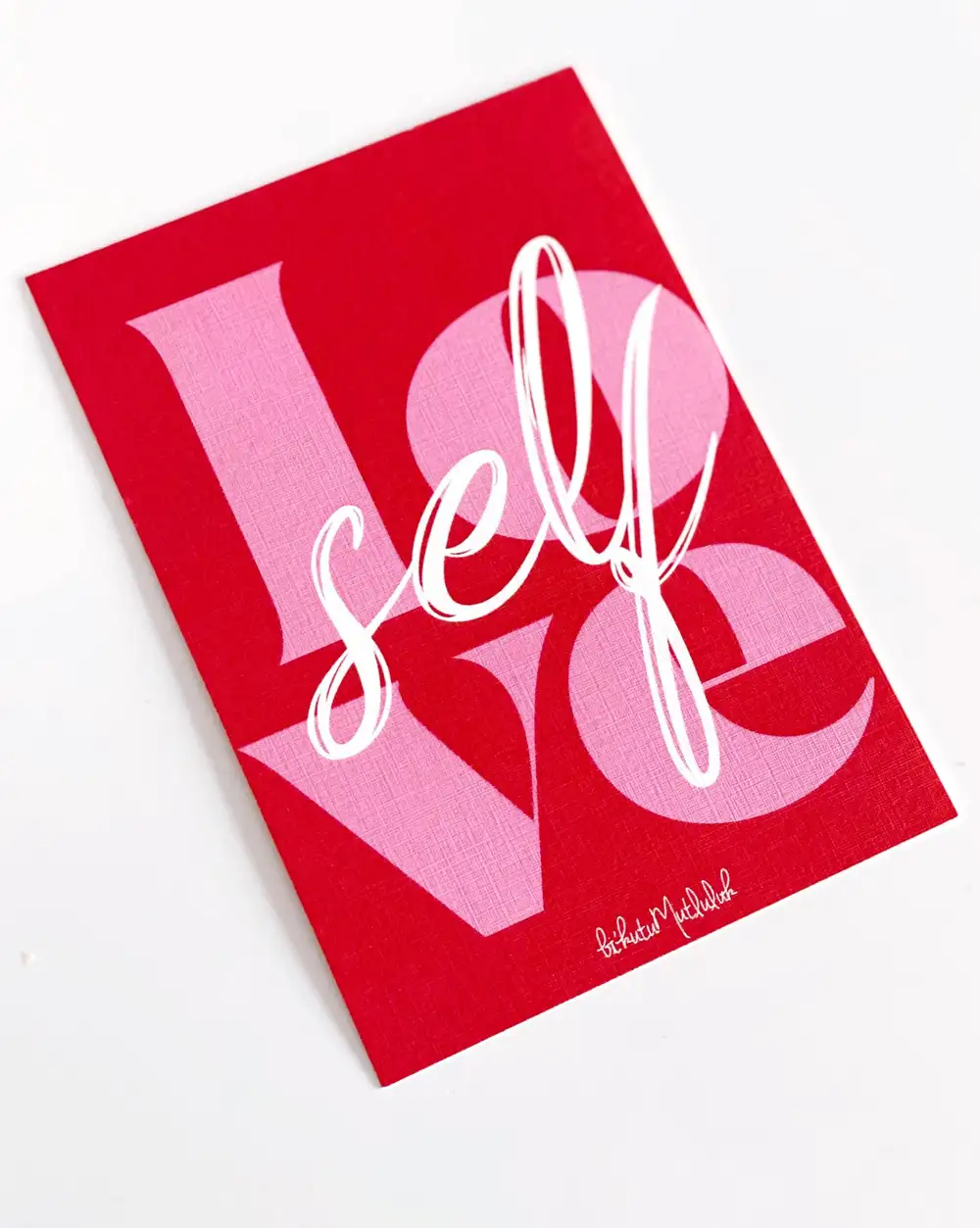 Self Love Motto Kartı Kartpostal