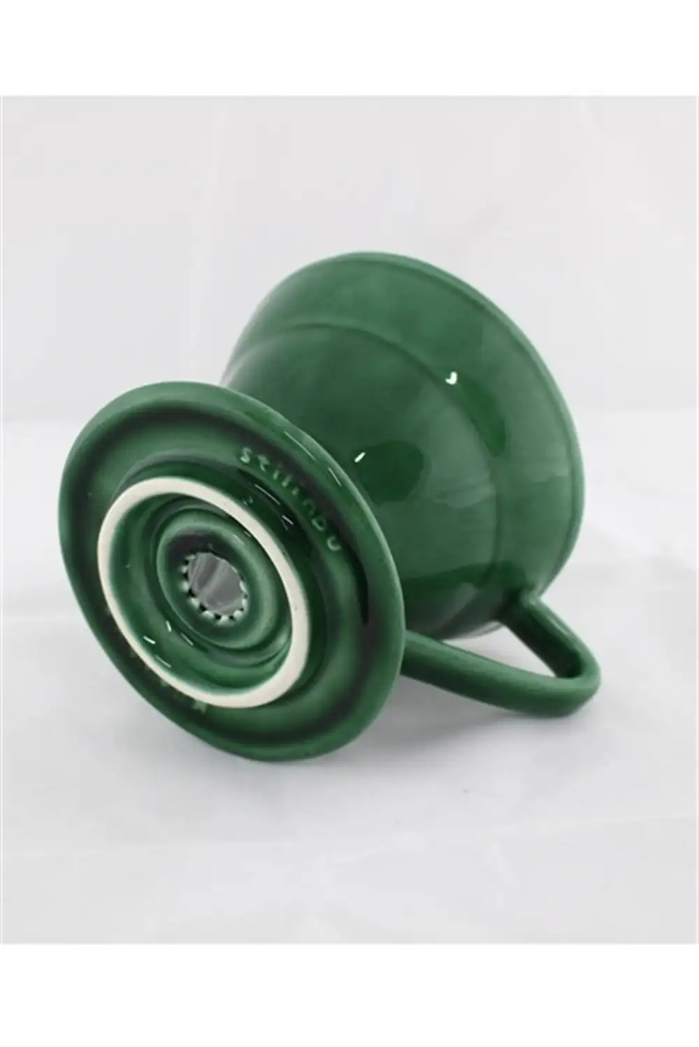 V60 Dripper Seramik Kahve Demleme Koyu Yeşil