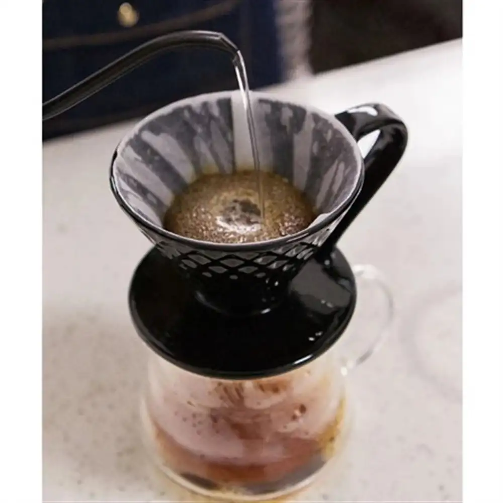 V60 Dripper Seramik Kahve Demleme Siyah