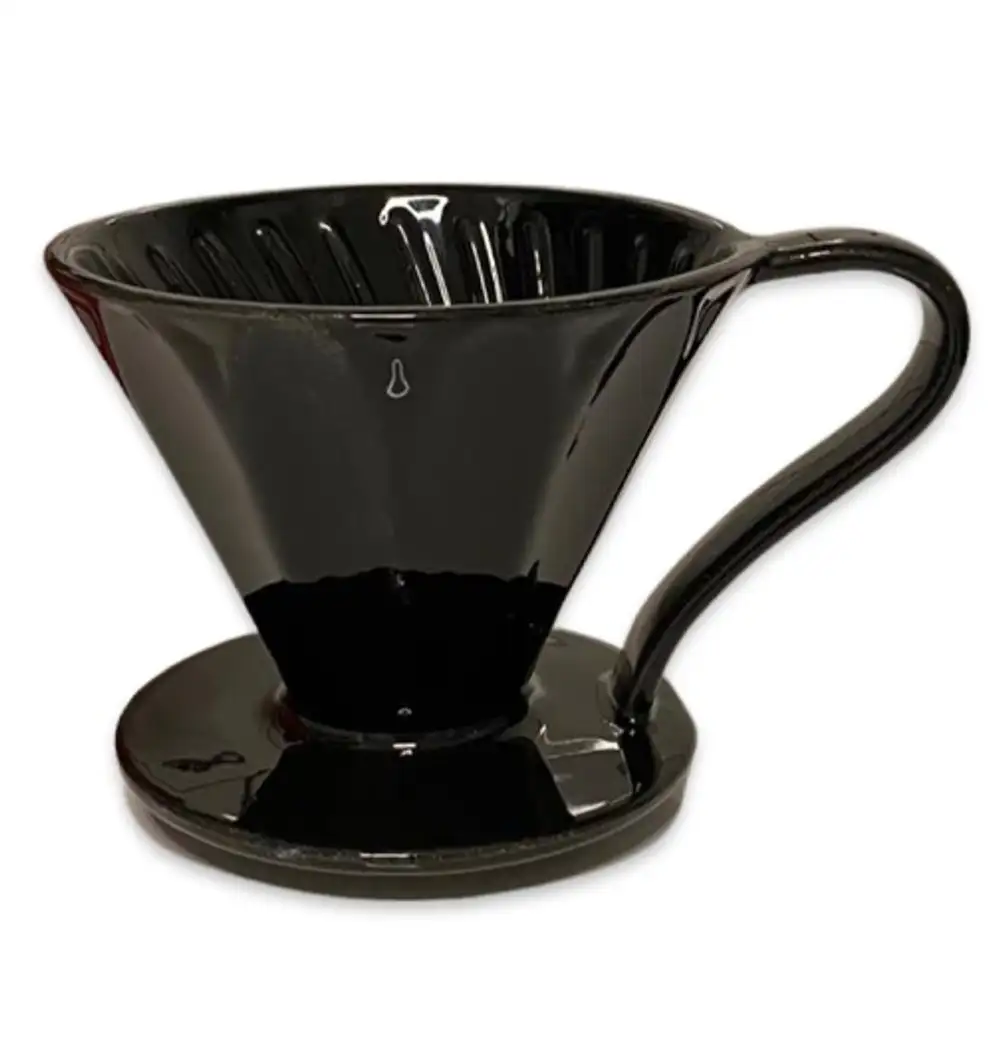V60 Dripper Seramik Kahve Demleme Siyah