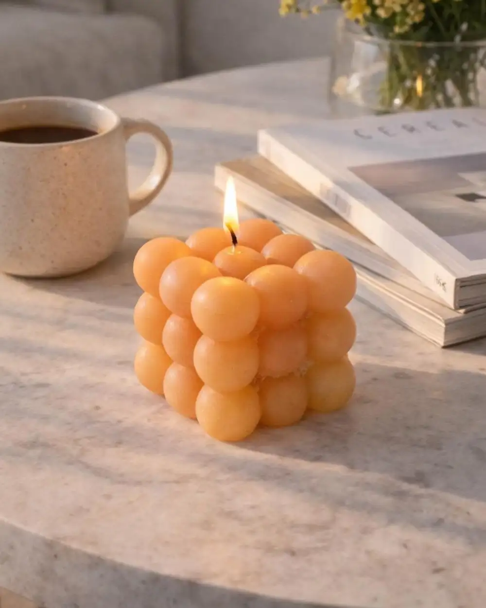 Bubble Sarı Kokulu Mum