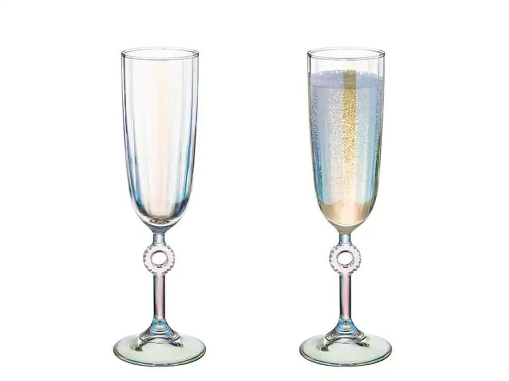 2'Li Hologram Şampanya Kadehi