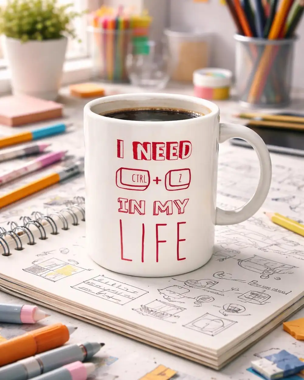 Grafik Tasarımcı Serisi I Need Ctrl +Z Kupa