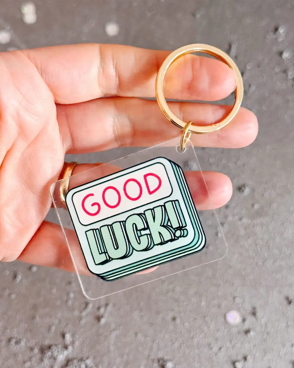 Good Luck Anahtarlık & Attığın Her Adımda Şans Seninle Olsun Motto Kartı